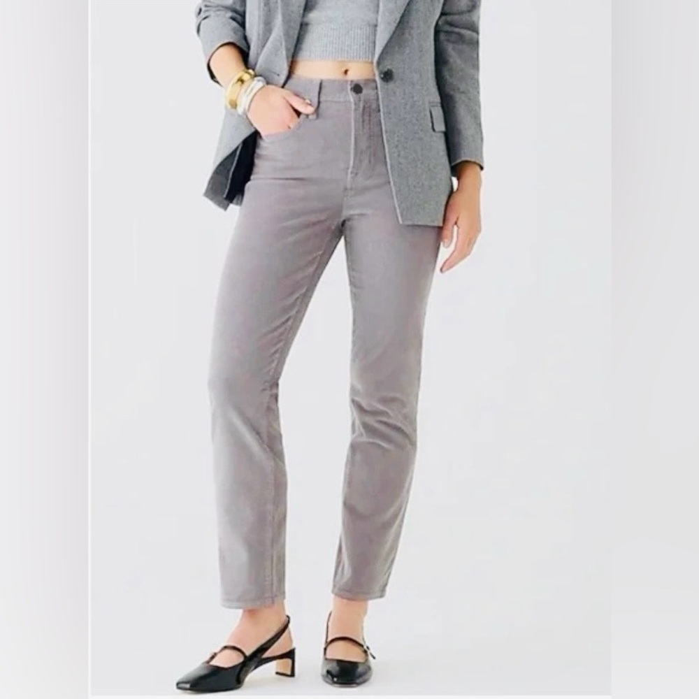 J. CREW Matchstick Slim- Straight Corduroy Pant in Vintage Dove Gray Sz 31